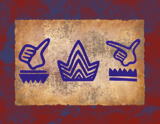 Ancient Zulu Symbols Notecard - I Love You