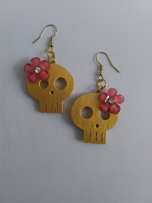 "Día de Los Muertos" Gourd Art Earrings