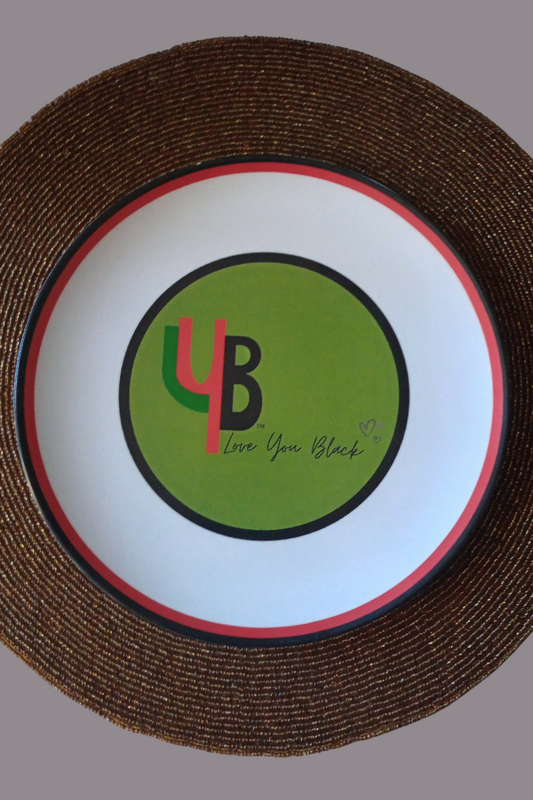 Love You Black™ Red-Border Dinner Plate