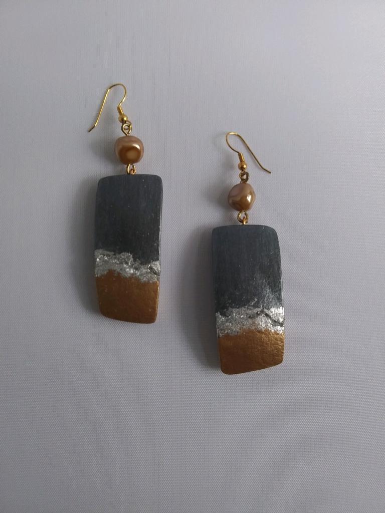 "Dakar Nights" Gourd Art Earrings