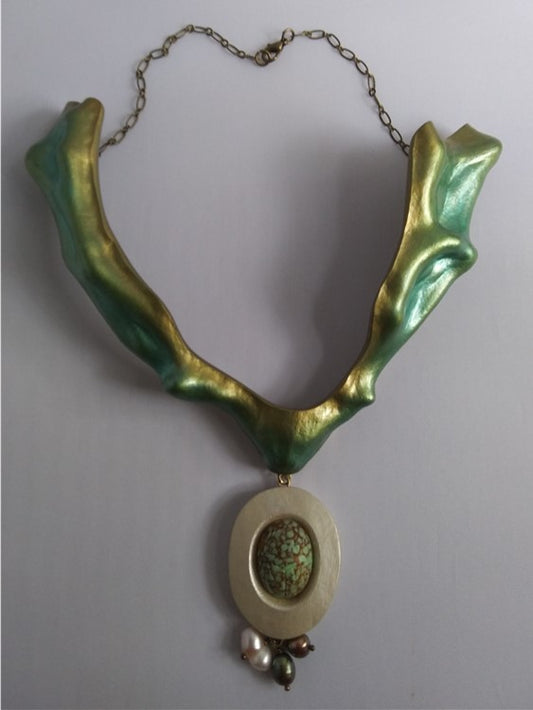 "Only the Divas Can Wear Me" Gourd Art Necklace